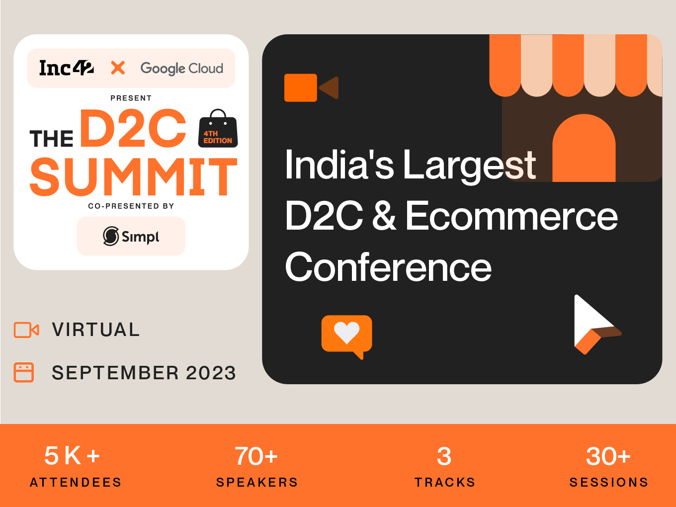 Inc42 will host an impressive lineup of 75-plus speakers who will share actionable tactics and proven strategies on how to build, operate and scale profitable ecommerce businesses in 2023