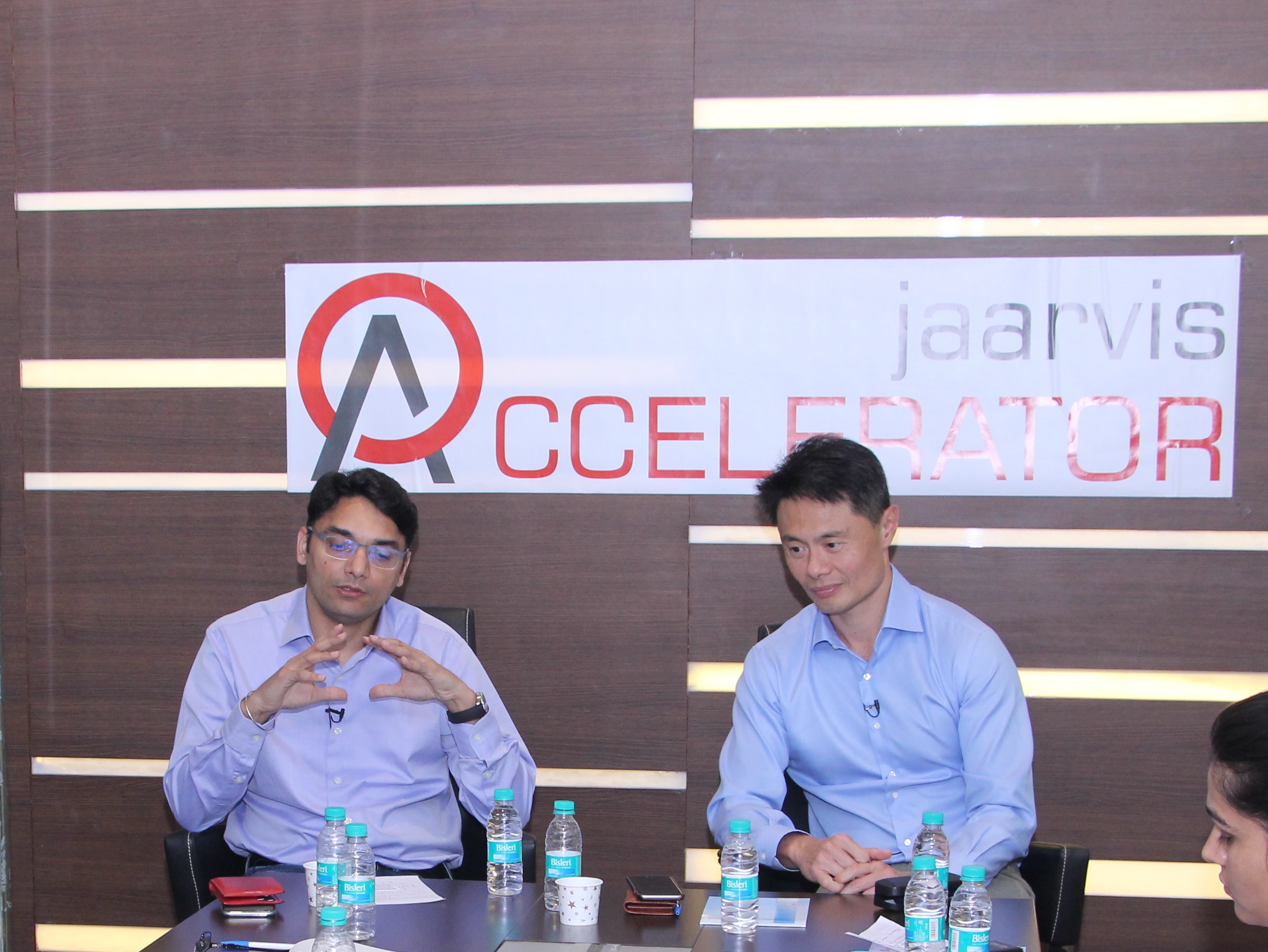Mr. Jaspal Sarai,COO, Jaarvis and Mr. Gabriel Fong,CEO, Jaarvis while addressing to the media