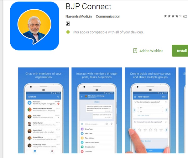 bjp connect-app-chat-technology