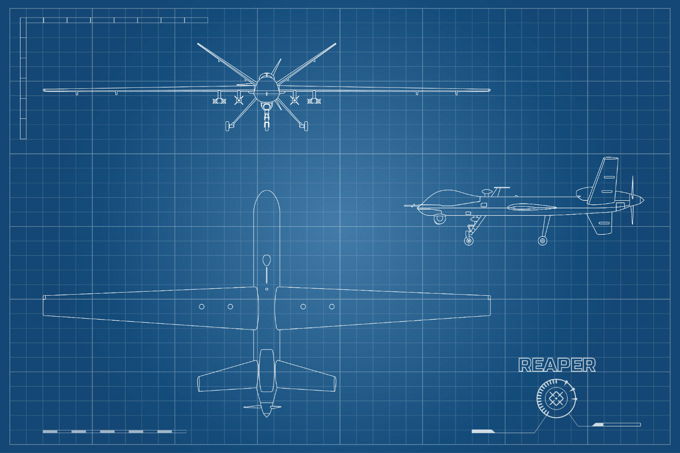 БПЛА mq-9 Reaper чертеж