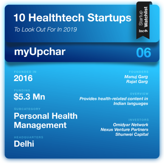 Startup Watchlist: Top Healthtech Startups To Look Out For In 2019