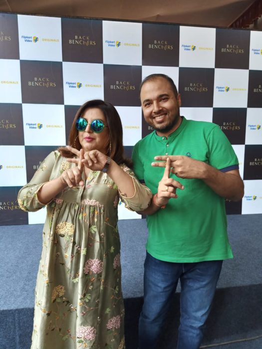 Director Farah Khan along with Flipkart VP Prakash Sikaria