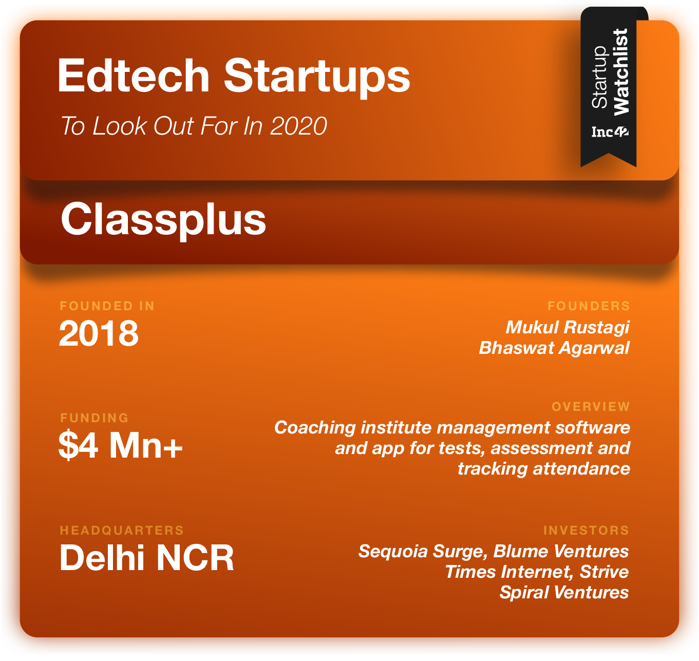 Edtech Startups 2020 Classplus