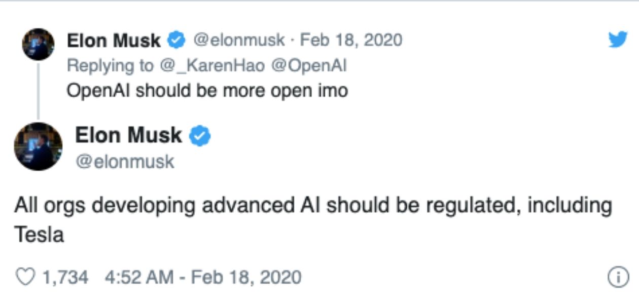 Elon Musk Calls For AI Regulation Even For His Own Company OpenAI