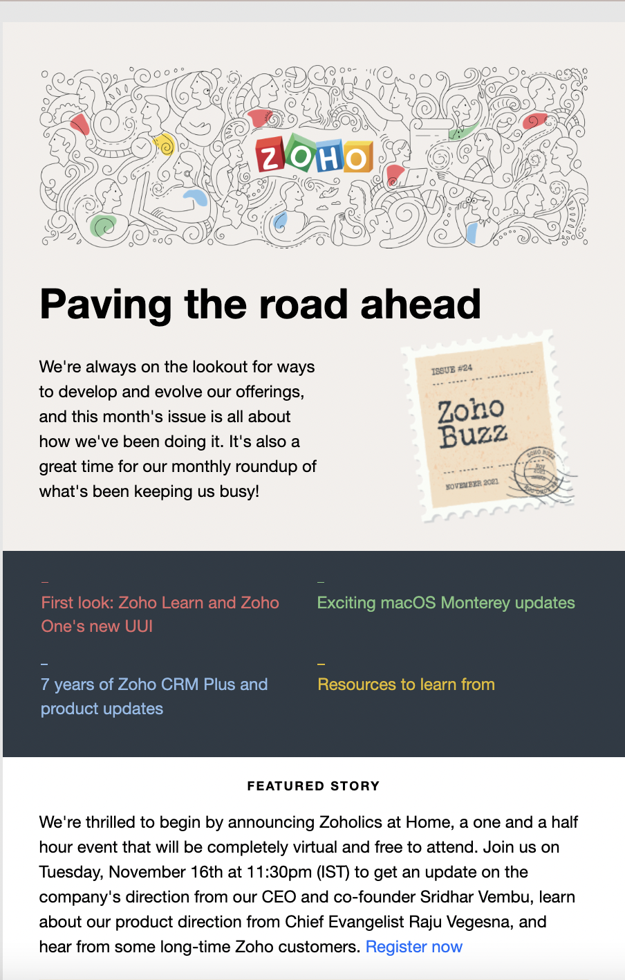 Zoho newsletter